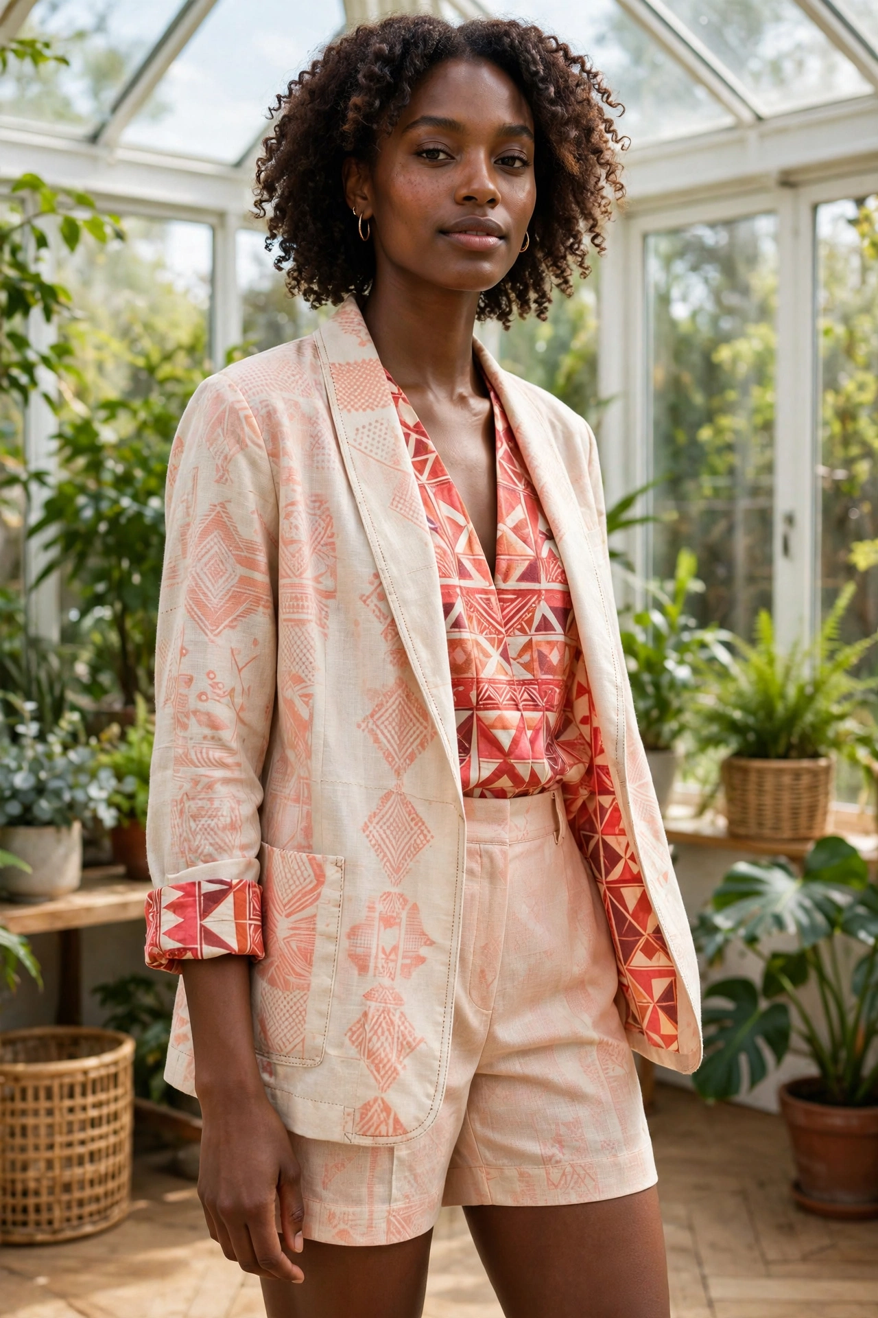 Pastel Ankara Summer Suit